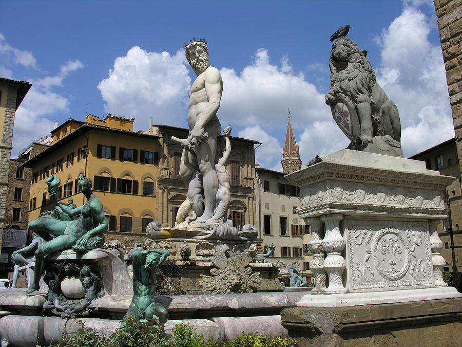 Florence Italy Piazza del la Signoria Sculpture Photograph by Jacqueline M Lewis