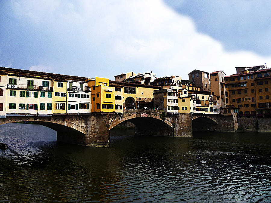 Boat Photograph - Florence Italy Ponte Vecchio by Irina Sztukowski
