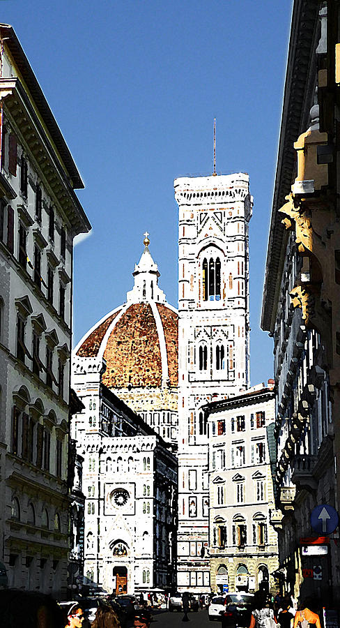Flower Photograph - Florence Italy Santa Maria Fiori Duomo by Irina Sztukowski