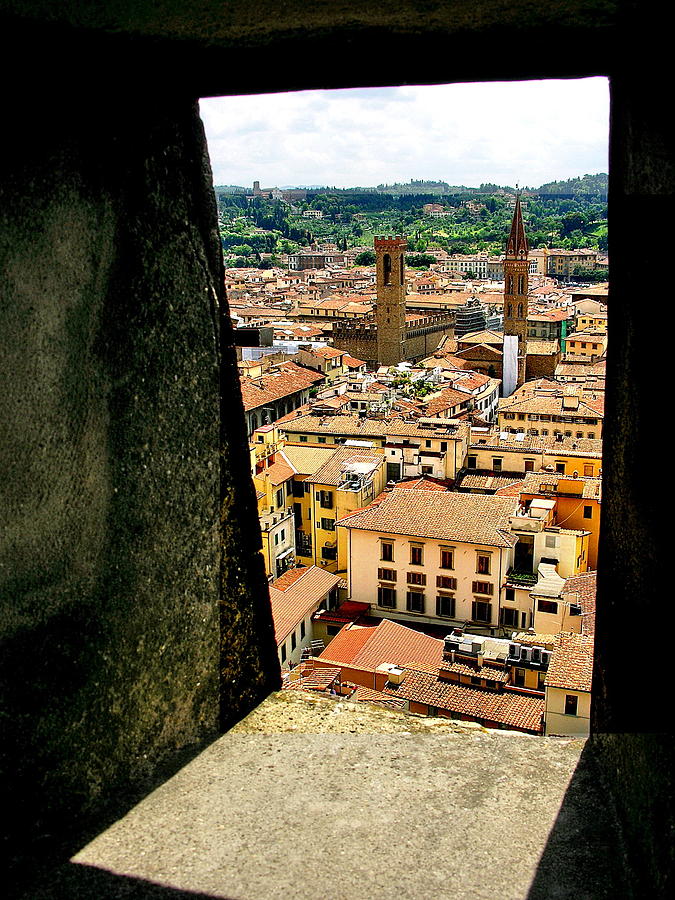 Florence Italy Photograph - Florence Italy View from Duomo by Jacqueline M Lewis