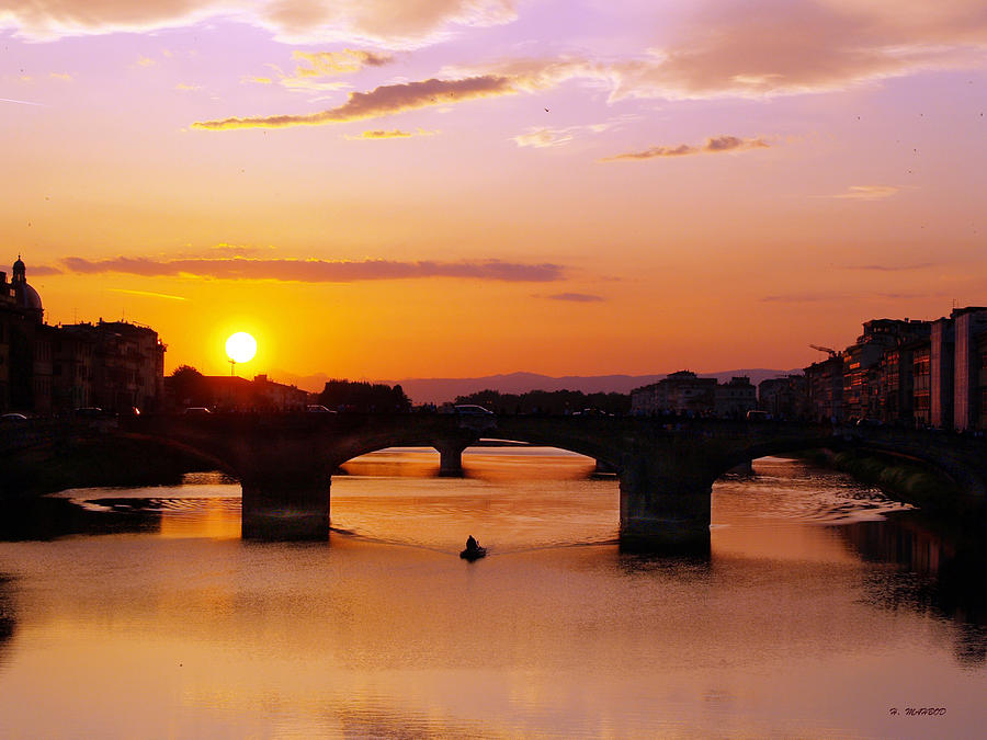 Florence sunset  Photograph by Haleh Mahbod