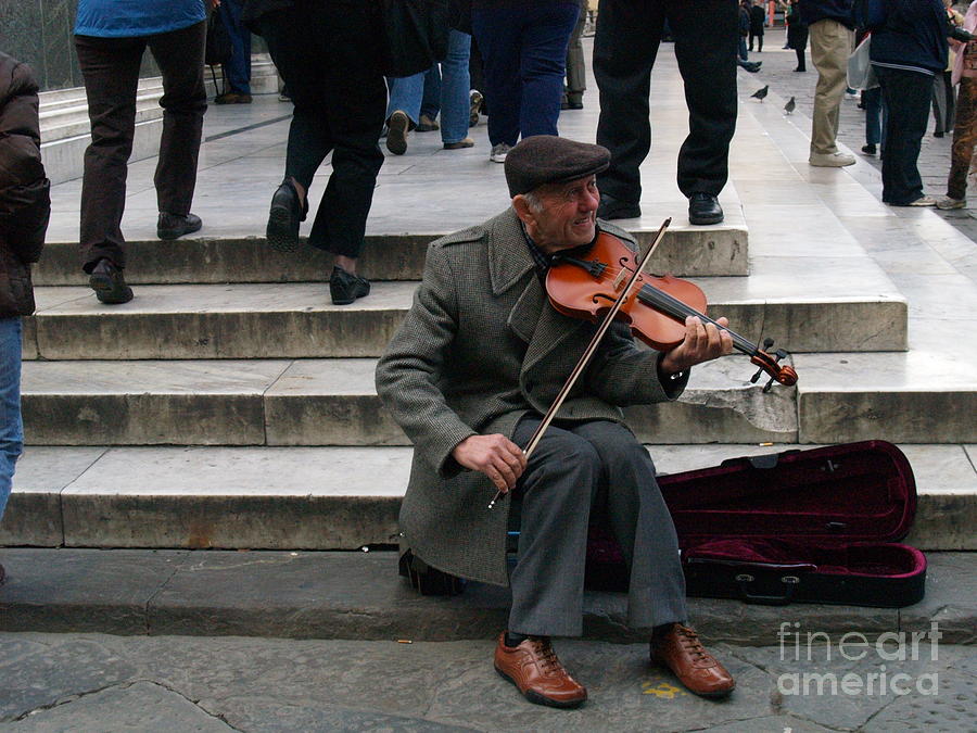 Florence Violinist Photograph by Robin Pedrero
