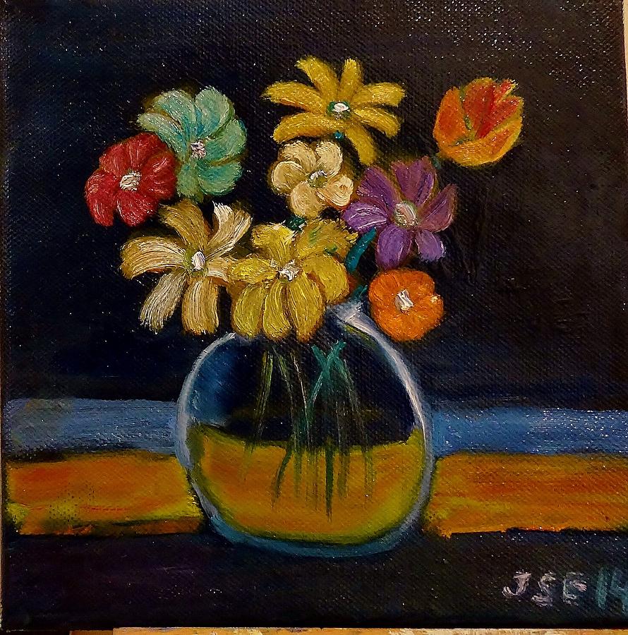 Still Life Painting - Flores de Papel by Juan Sandin