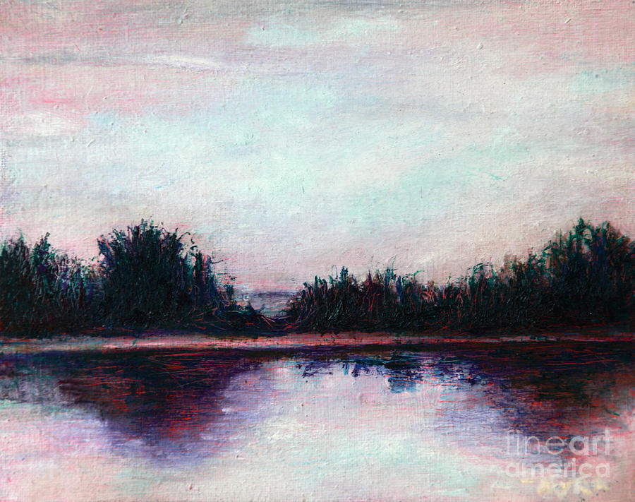 Florida Canal Painting by Myra Maslowsky