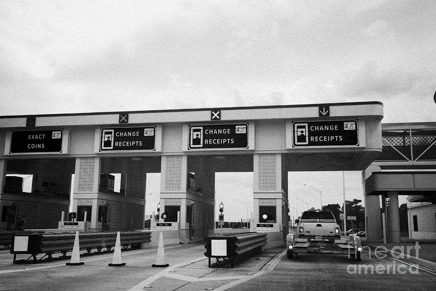 Florida Highway Interstate Toll Booths Plaza Usa Photograph by Joe Fox