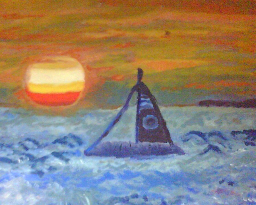 Florida Key Sunset Painting by Suzanne Berthier