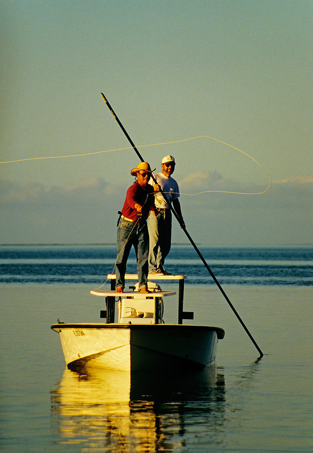 Florida Keys flatboat fishing 1 Photograph by Dennis Cox