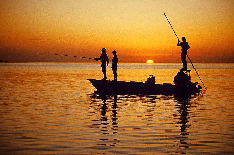 Florida Keys flatboat fishing 2 Photograph by Dennis Cox