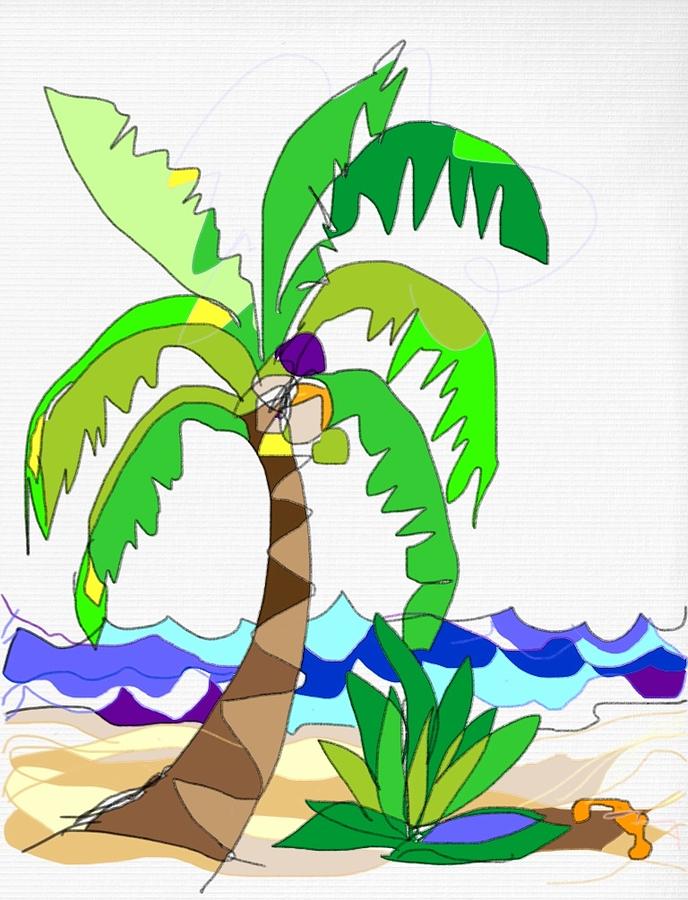 Coconut Painting - Florida Keys by Gloria Avner