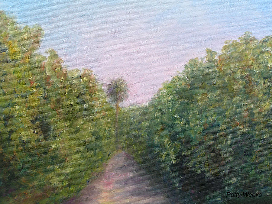 Florida Orange Grove Painting - Florida Orange Grove by Patty Weeks