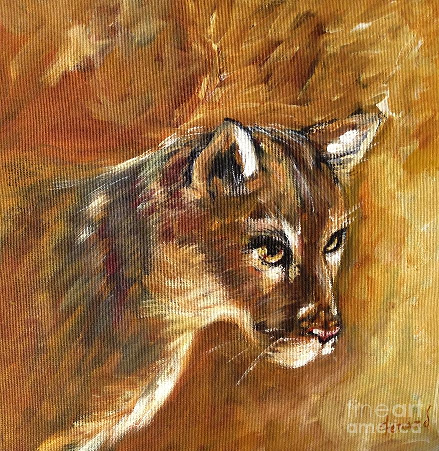 Florida Panther Painting by Karen  Ferrand Carroll