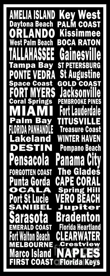 Florida Places On Canvas.com Digital Art by Joans Craft World - Fine ...