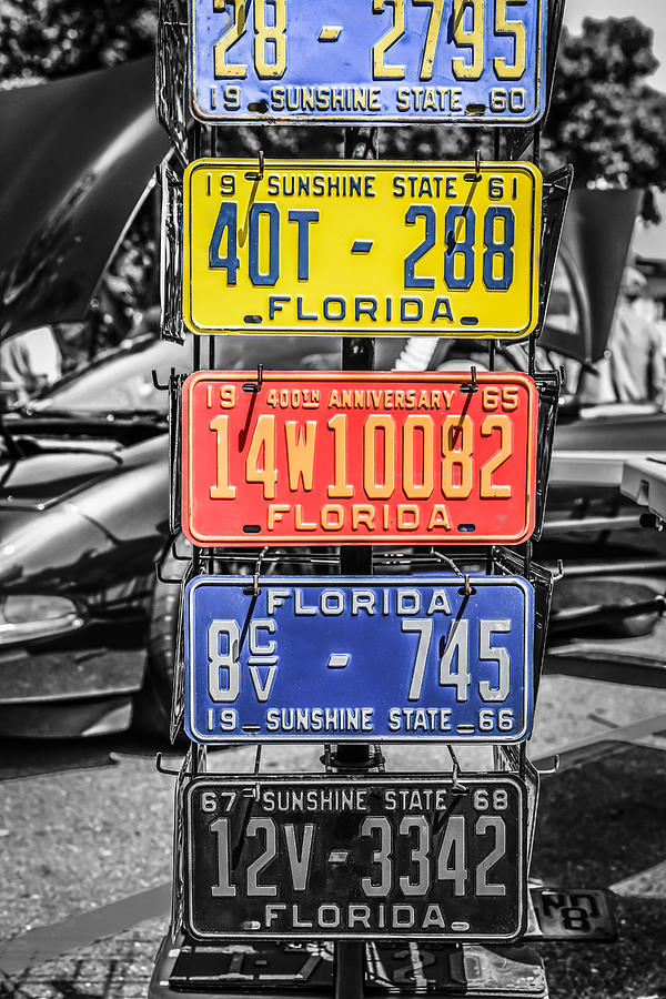 Florida Plates Photograph by Chris Smith