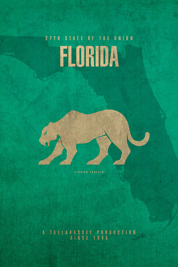Movie Mixed Media - Florida State Facts Minimalist Movie Poster Art  by Design Turnpike