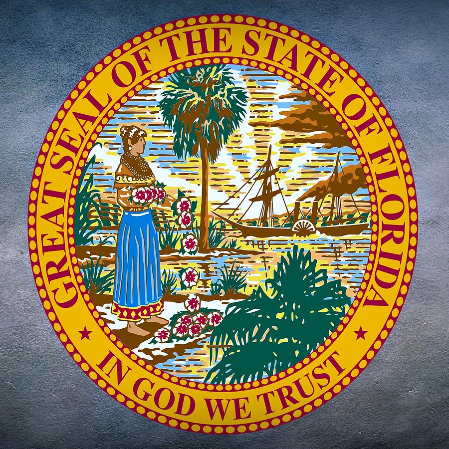 Florida State Seal Digital Art by Movie Poster Prints