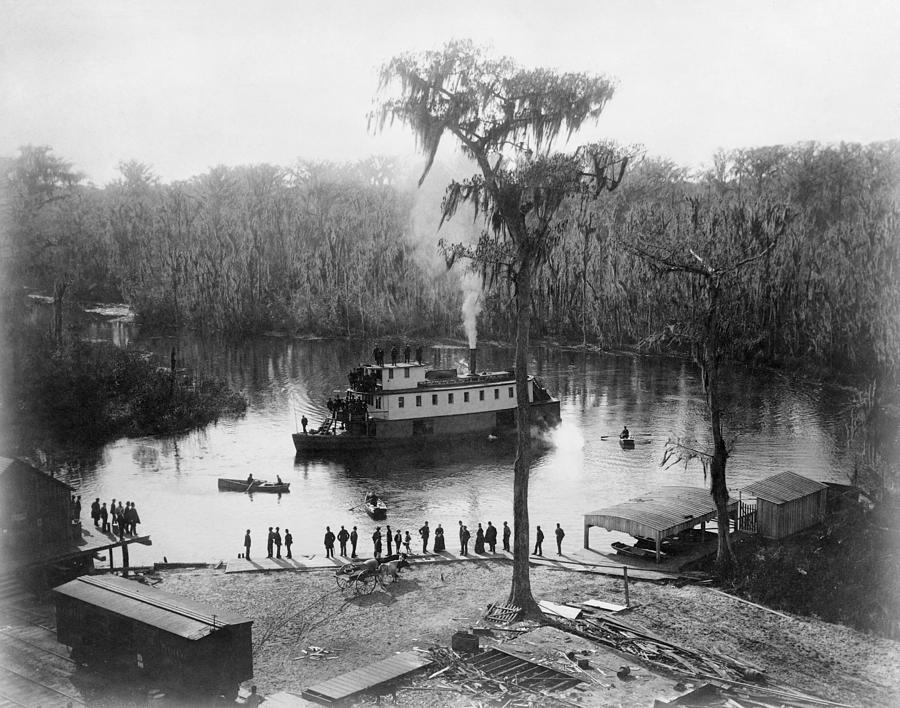 Florida Steamboat, C1886 Photograph by Granger