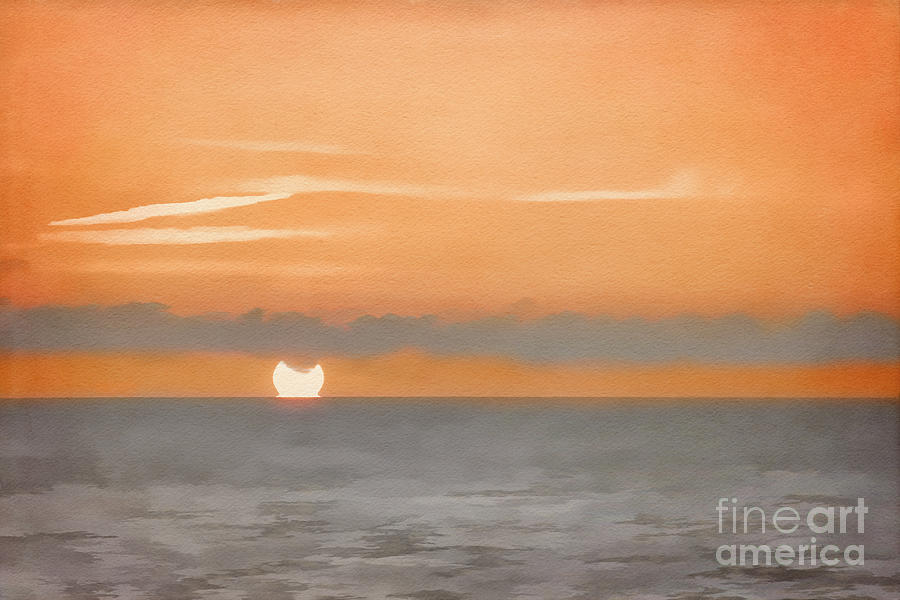 Florida Sunset in Gray Digital Art by Jayne Carney