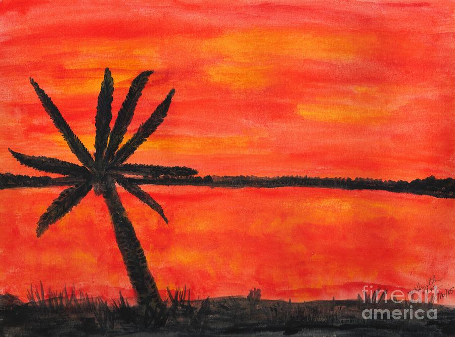 Florida Sunset Painting by Myrtle Joy
