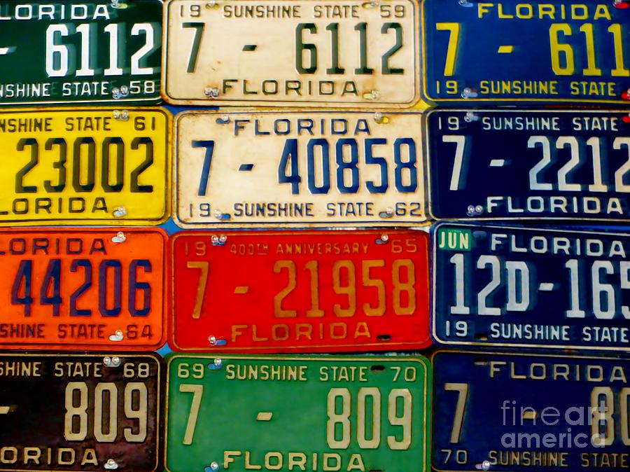 Florida Tags Photograph by Tim Townsend