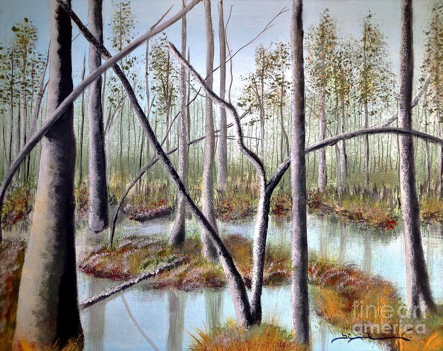 Florida Wetlands Painting by Tim Townsend