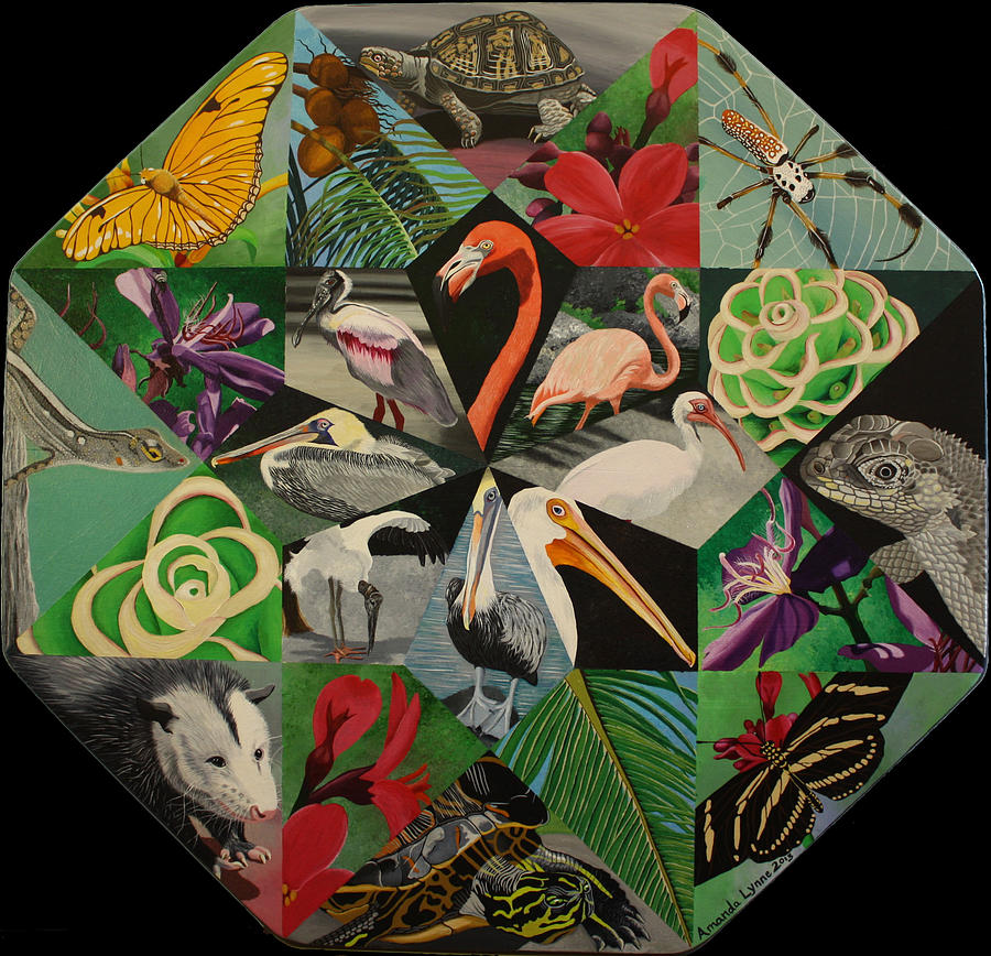 Floridian Flora and Fauna Painting by Amanda  Lynne