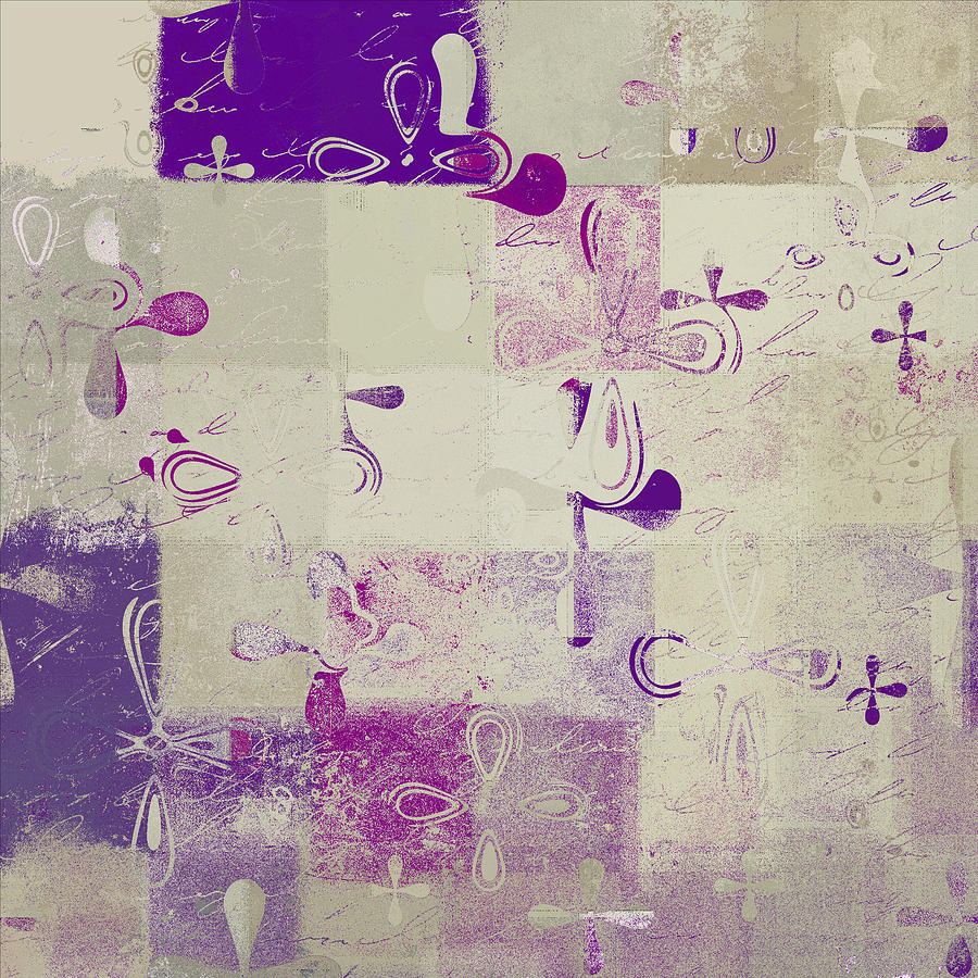Purple Digital Art - Florus Pokus a01d by Variance Collections