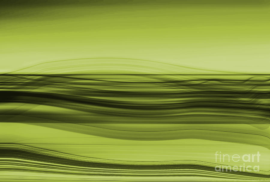 Flow - Green Digital Art by Hannes Cmarits