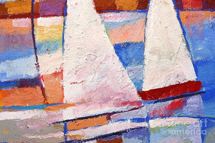 Boat Painting - Flow Impasto by Lutz Baar