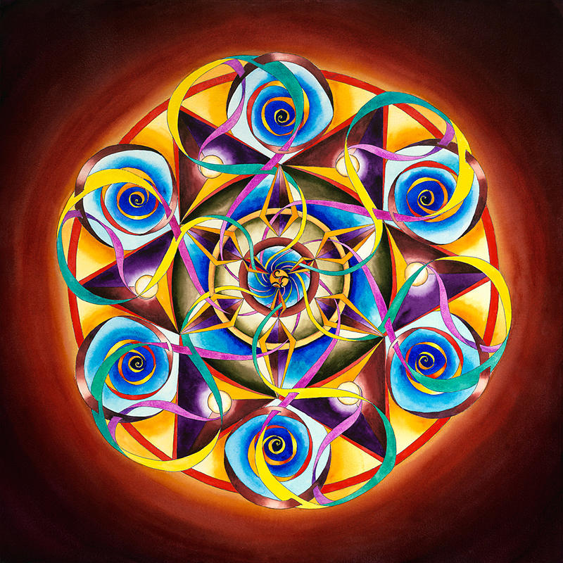 Mandala Painting - Flow Mandala by Vikki Reed
