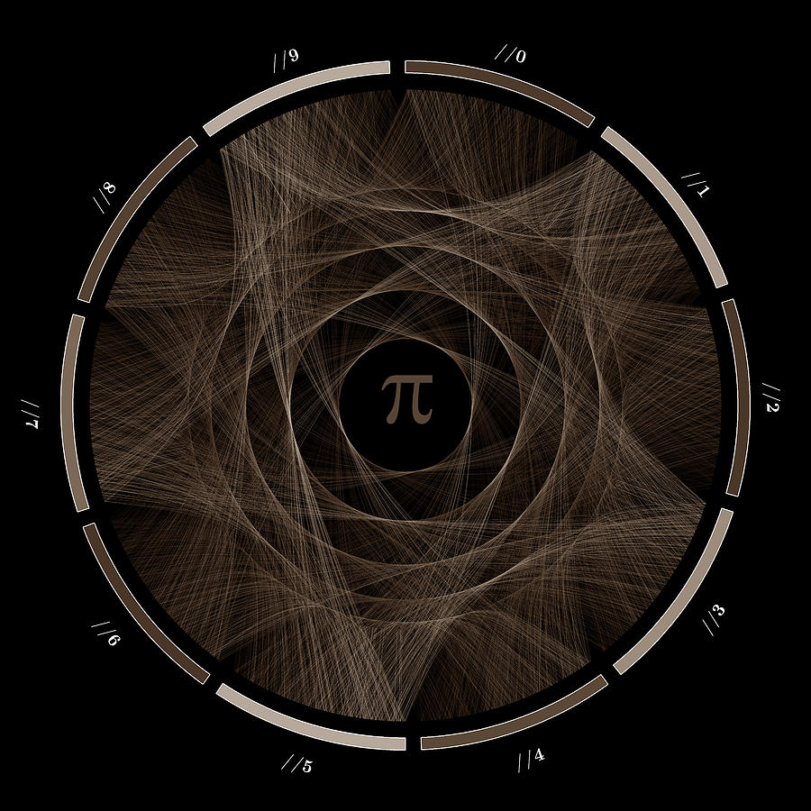 Pi Digital Art - Flow of life flow of pi #2 by Cristian Vasile