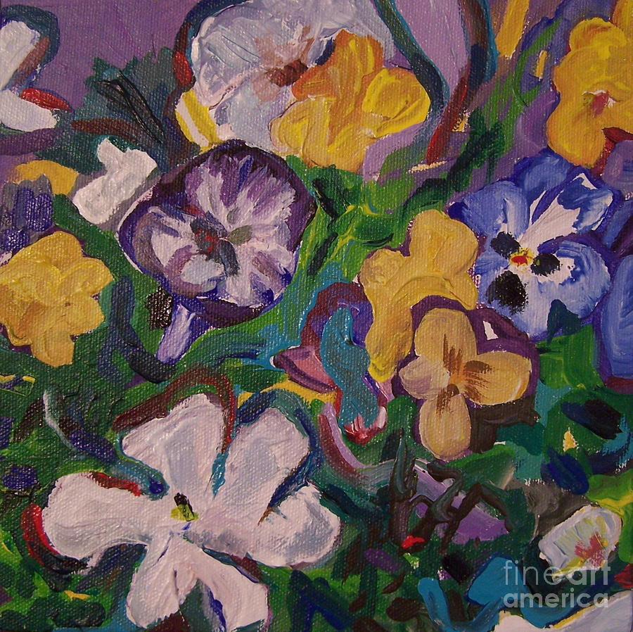 Flower Bed Rhythm Painting by Catherine Gruetzke-Blais