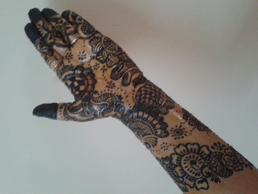 Mehndi Design Drawing - Flower Blossoms by Swadha Todi