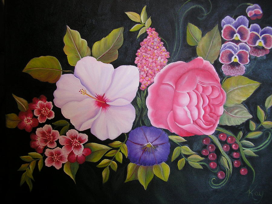Flower Painting - Flower Bouquet by Kay Daniels