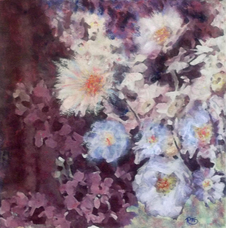 Flower  Burst Painting by Richard James Digance