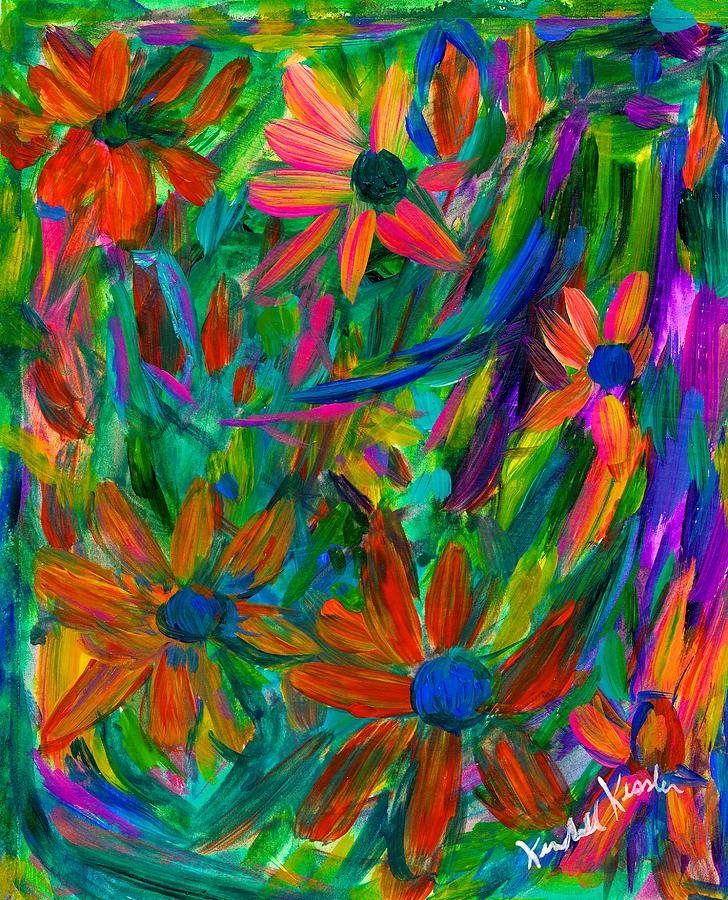 Flower Fall Painting by Kendall Kessler