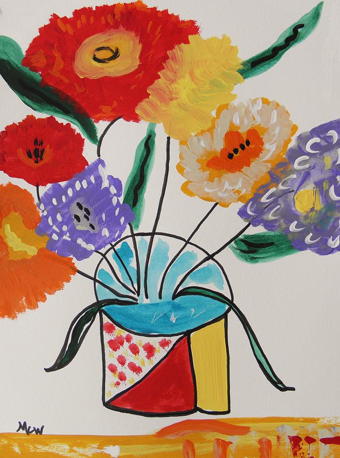 Flower Form Painting by Mary Carol Williams