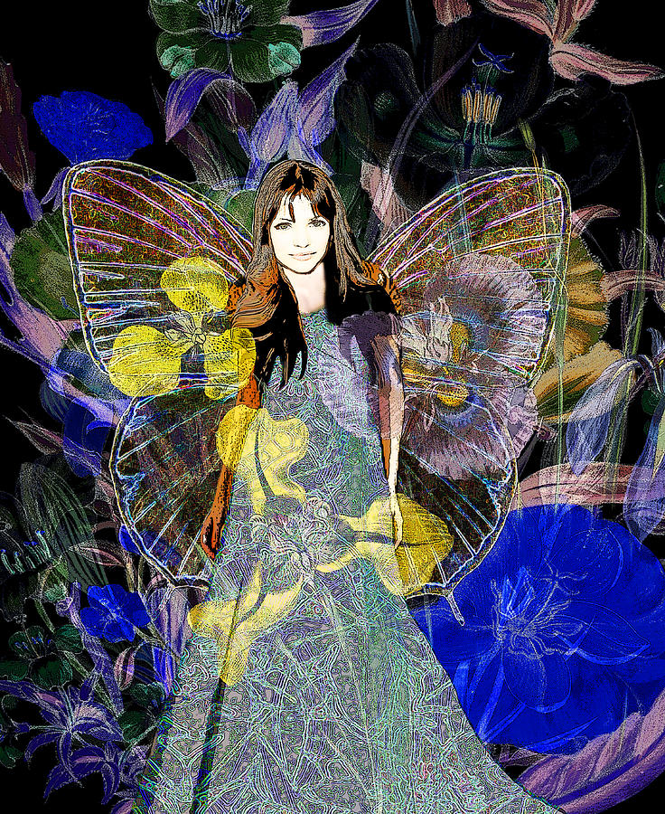 Flower Garden Angel Digital Art by Amelia Carrie