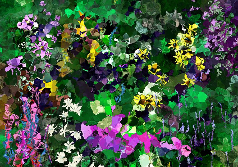 Flower Garden Digital Art by David Lane
