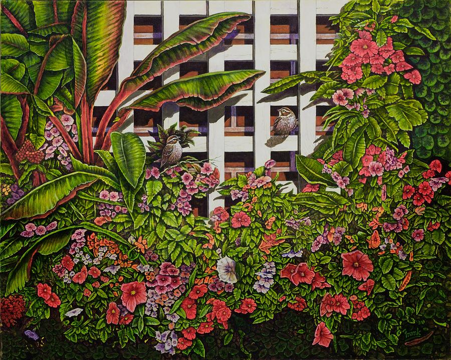 Flower Garden III Painting by Michael Frank