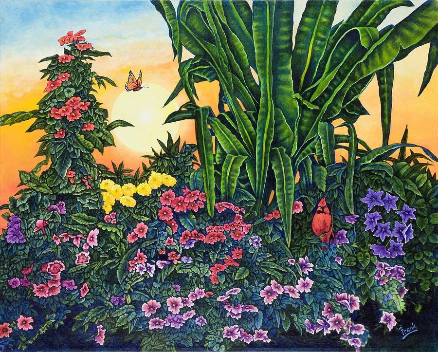 Flower Garden IV Painting by Michael Frank