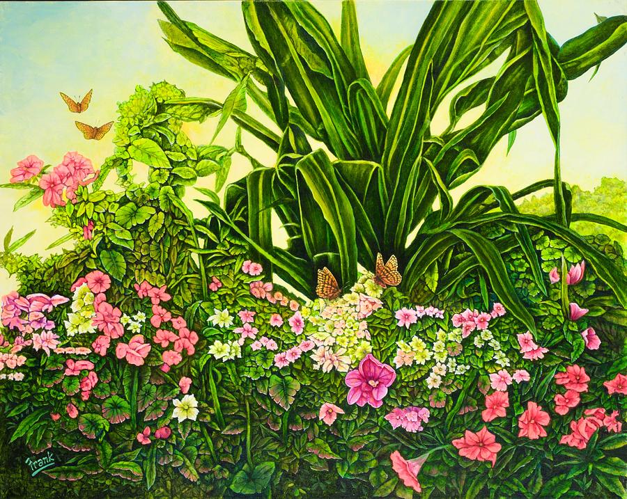 Flower Garden Painting by Michael Frank