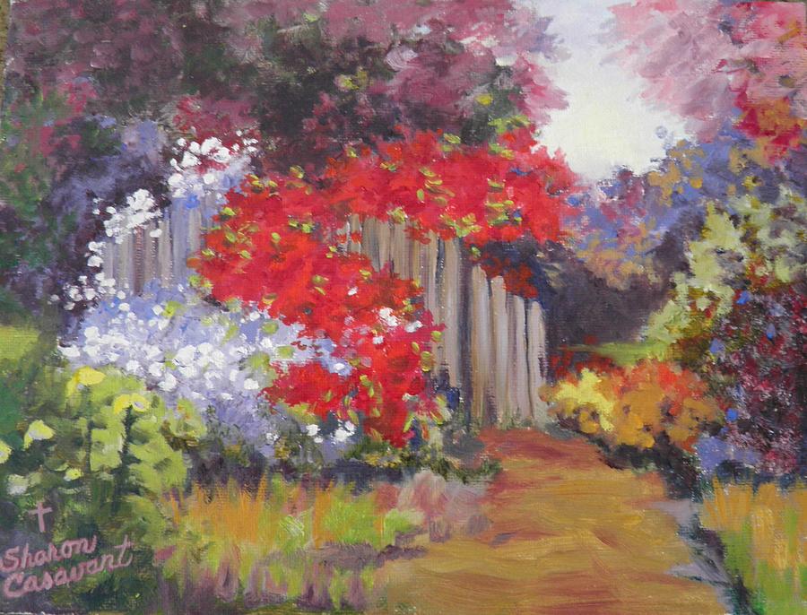 Flower Garden Painting by Sharon Casavant