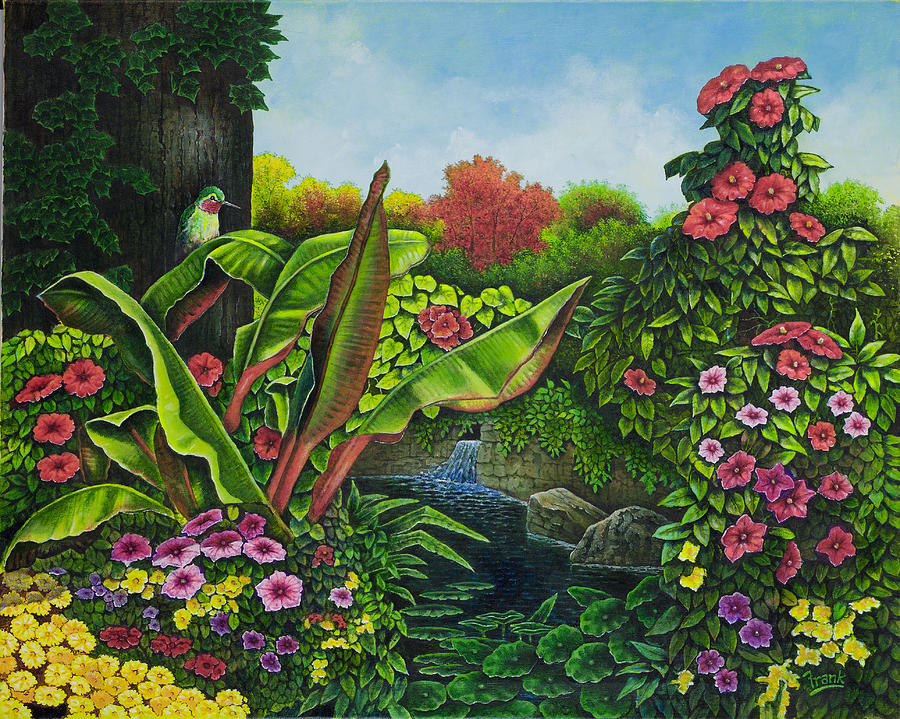 Flower Garden VI Painting by Michael Frank
