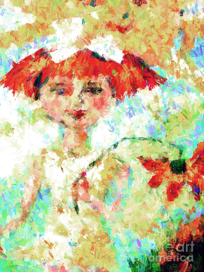 Flower Girl and Sunshine Painting by Ginette Callaway