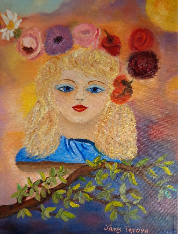 Flower Painting - Flower Girl by Janis  Tafoya