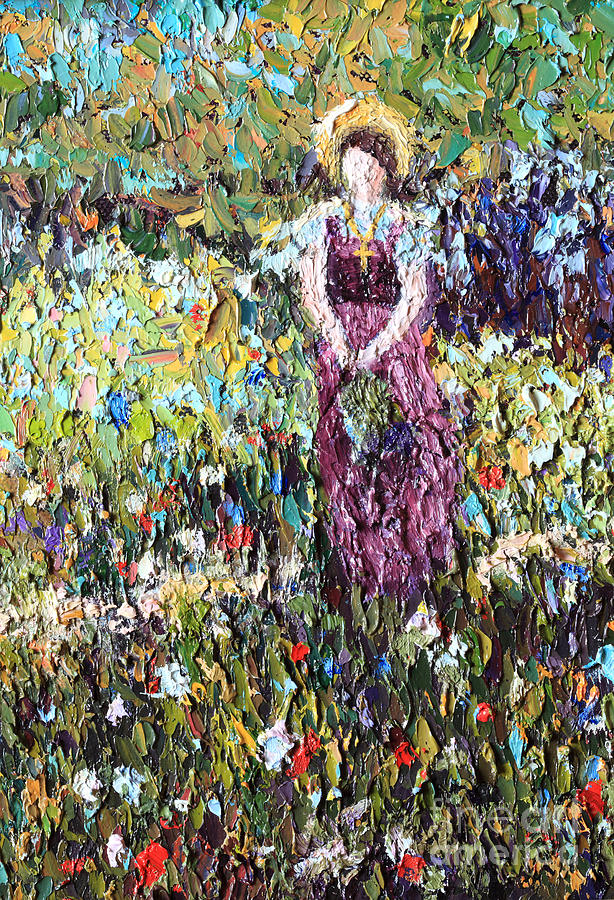 Flower Girl Painting by Pattie Calfy