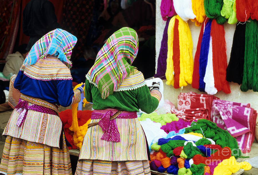 Flower Hmong Wool Stall Photograph by Rick Piper Photography