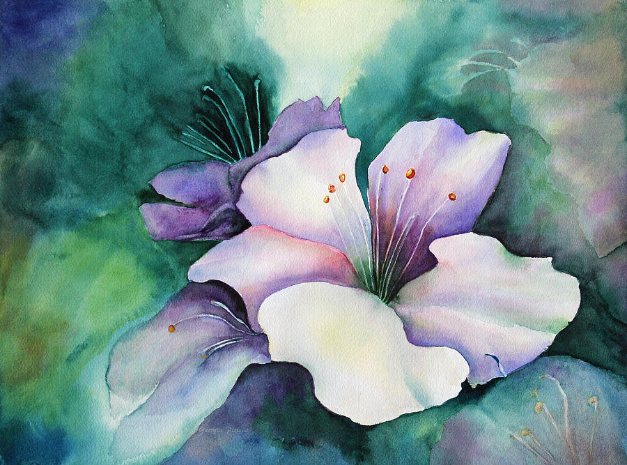 Flower in full bloom Painting by Georgia Pistolis