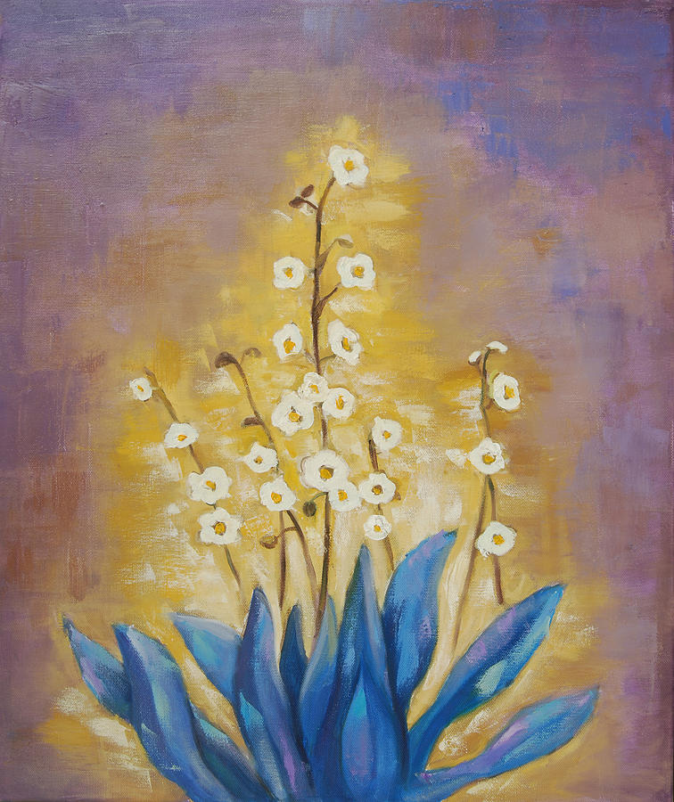 Flower In Night  Painting by Tina Zhou
