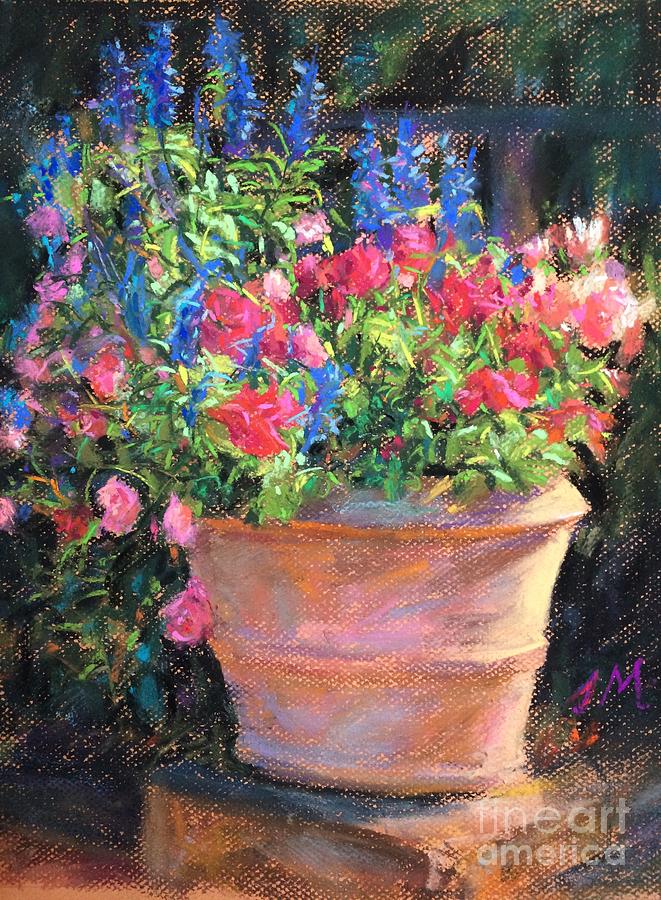 Flower In Pot Painting by Jieming Wang
